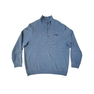 Callaway 1/4 Zip Pullover Sweater Men's XL Blue Golf Knit